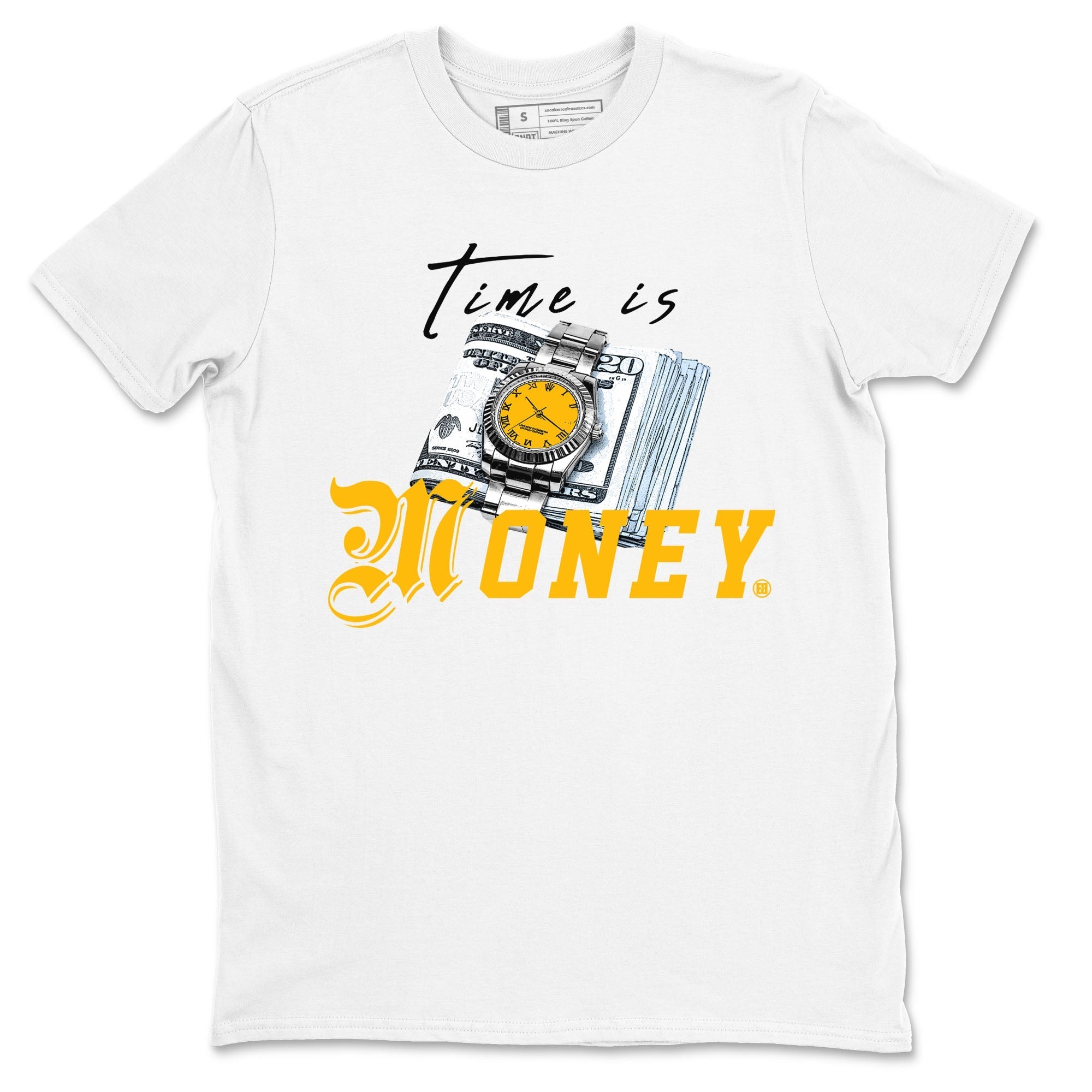 Time Is Money snkmatch Tees - Air Jordan 6 Yellow Ochre