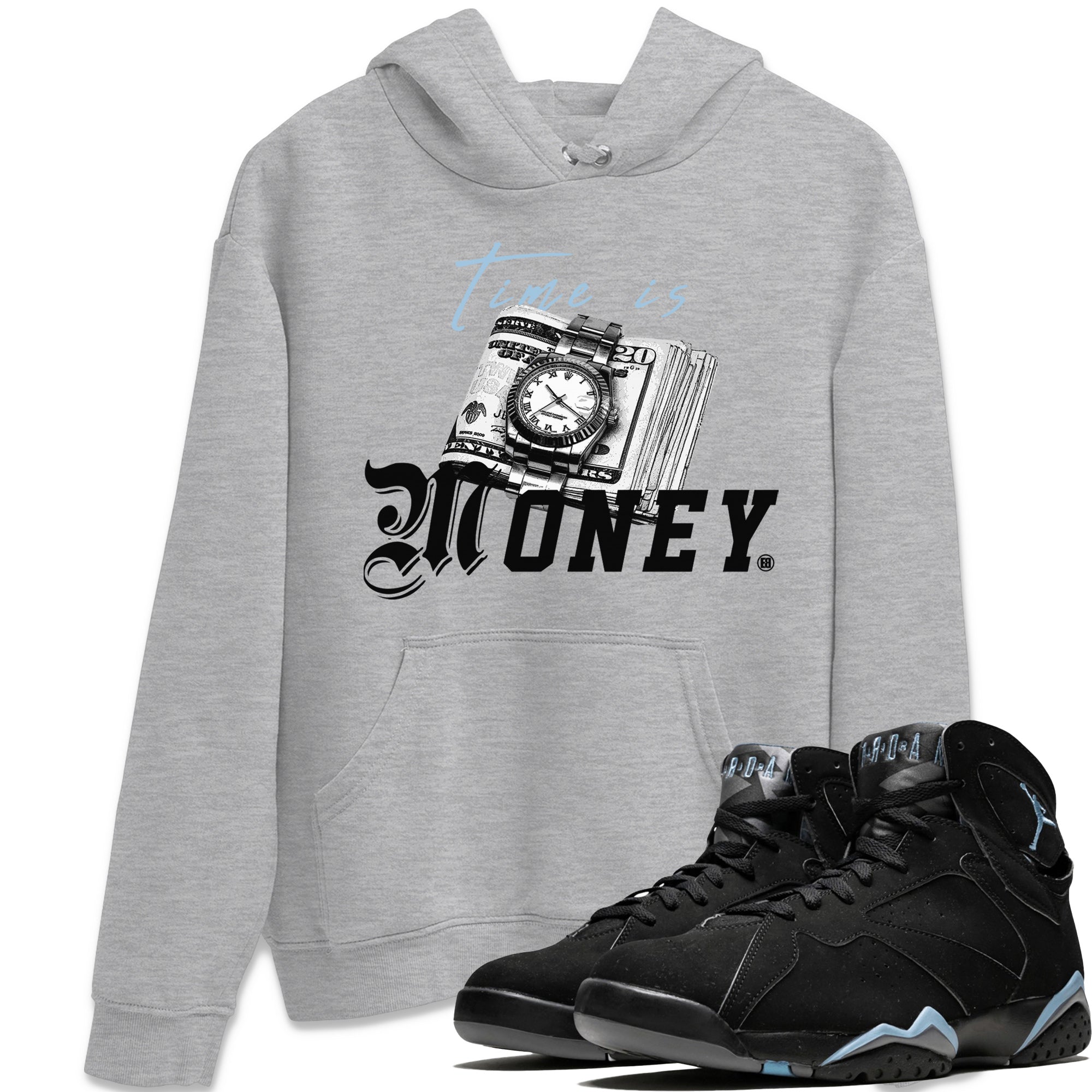 Time Is Money Unisex Tops - Air Jordan 7 Chambray