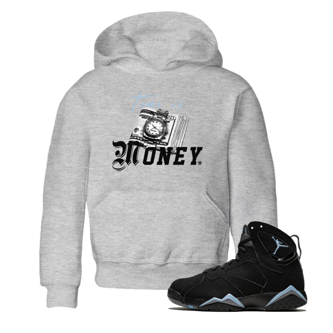 Time Is Money Kids Tops - Air Jordan 7 Chambray