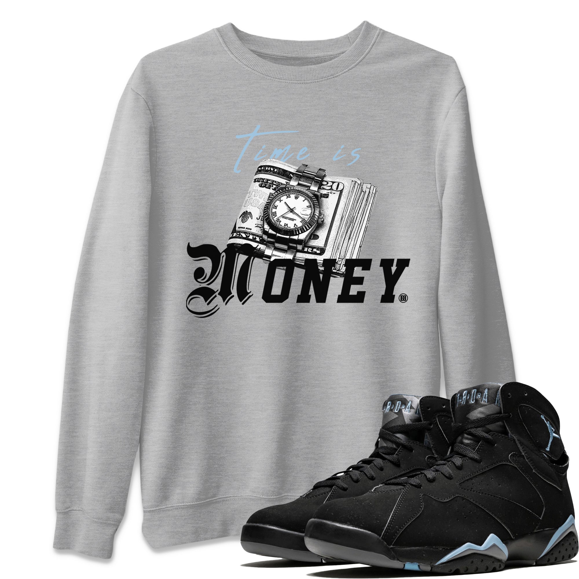 Time Is Money Unisex Tops - Air Jordan 7 Chambray