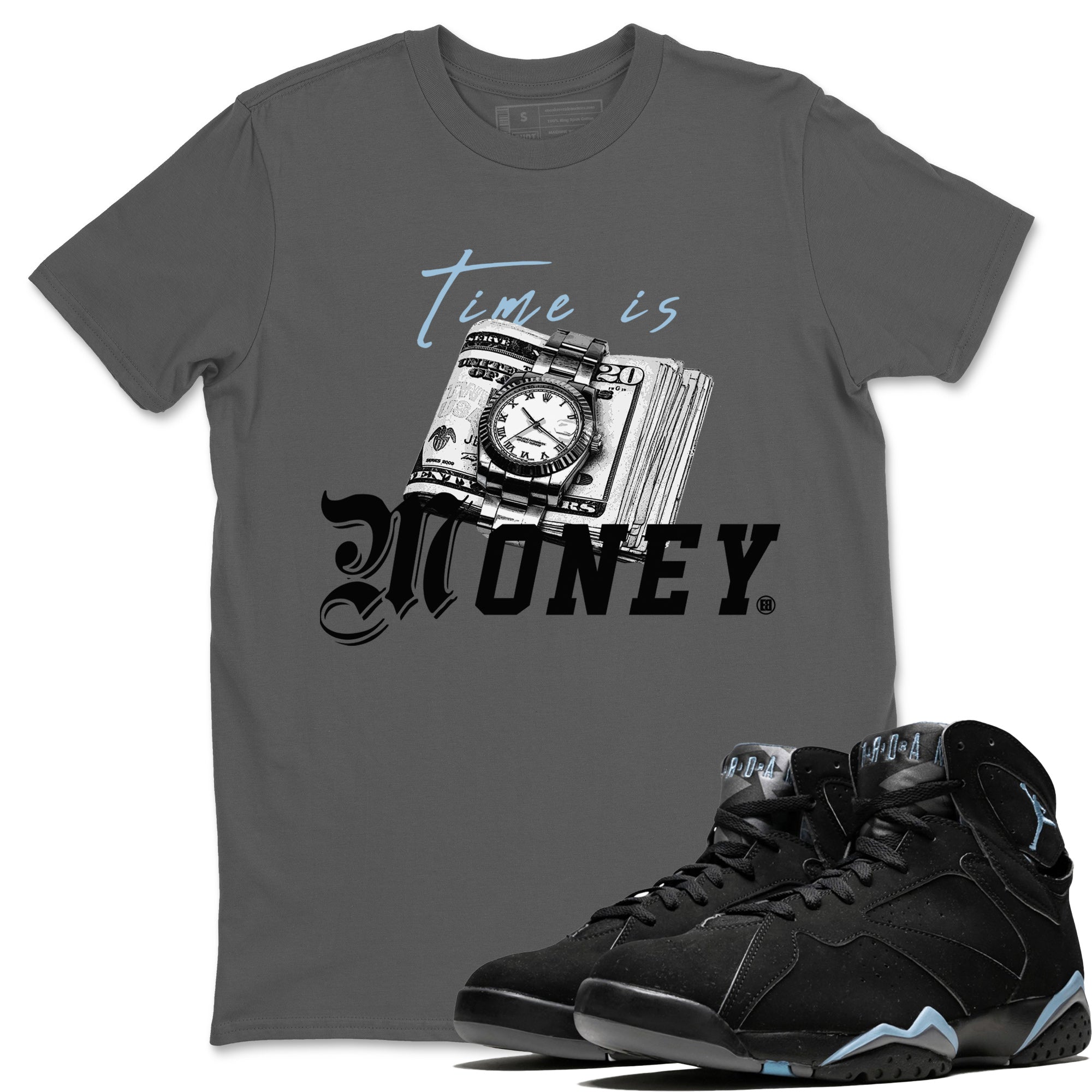 Time Is Money Unisex Tops - Air Jordan 7 Chambray