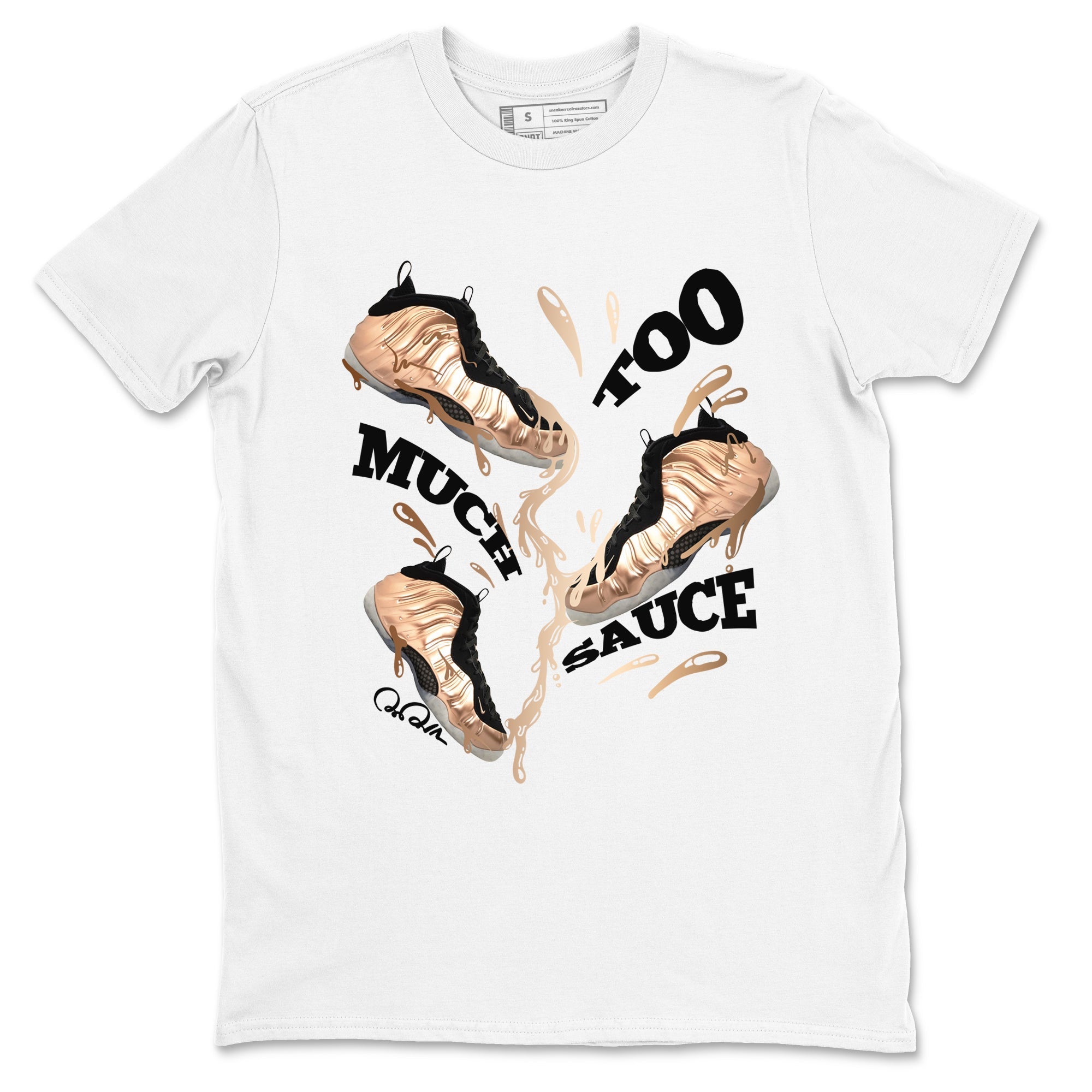 Too Much Sauce snkmatch Tees - Air Foamposite One Metallic Copper
