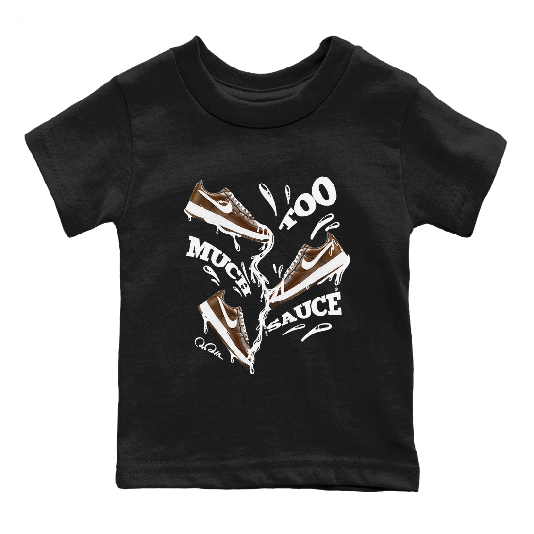 Too Much Sauce snkmatch Tee Kids - Air Force 1 Chocolate