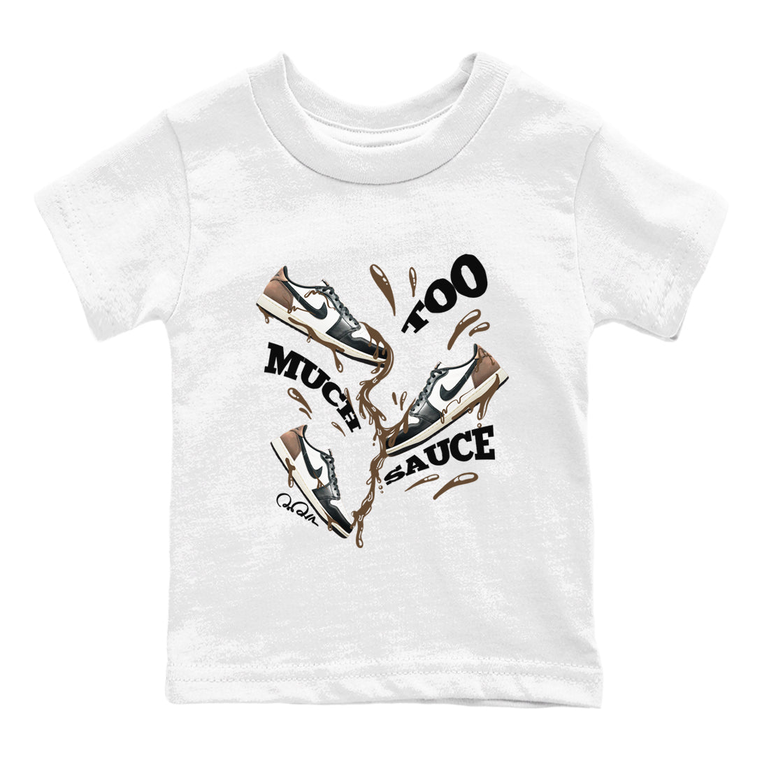Too Much Sauce snkmatch Tees Kids - Air Jordan 1 Mocha