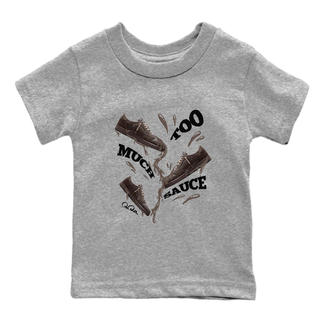 Too Much Sauce snkmatch Tees Kids - Air Jordan 1 Travis Scott Velvet Brown