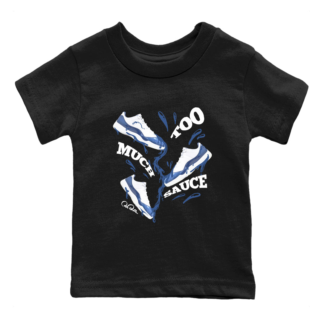 Too Much Sauce snkmatch Tees Kids - Air Jordan 11 Diffused Blue