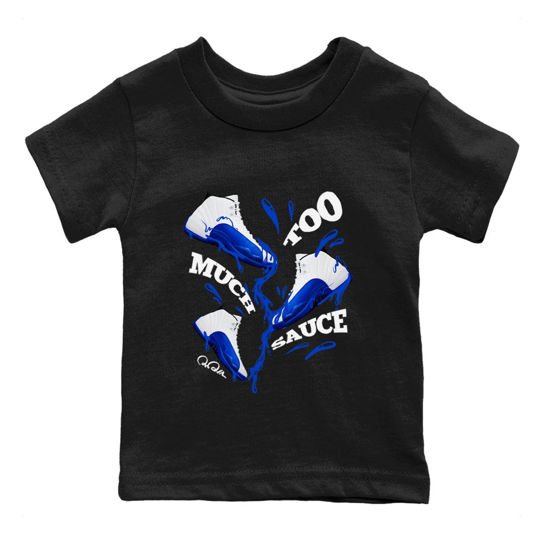 Too Much Sauce snkmatch Tees Kids - Air Jordan 12 Blueberry