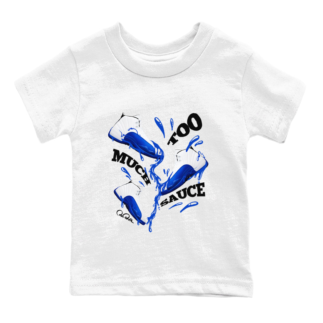 Too Much Sauce snkmatch Tees Kids - Air Jordan 12 Blueberry