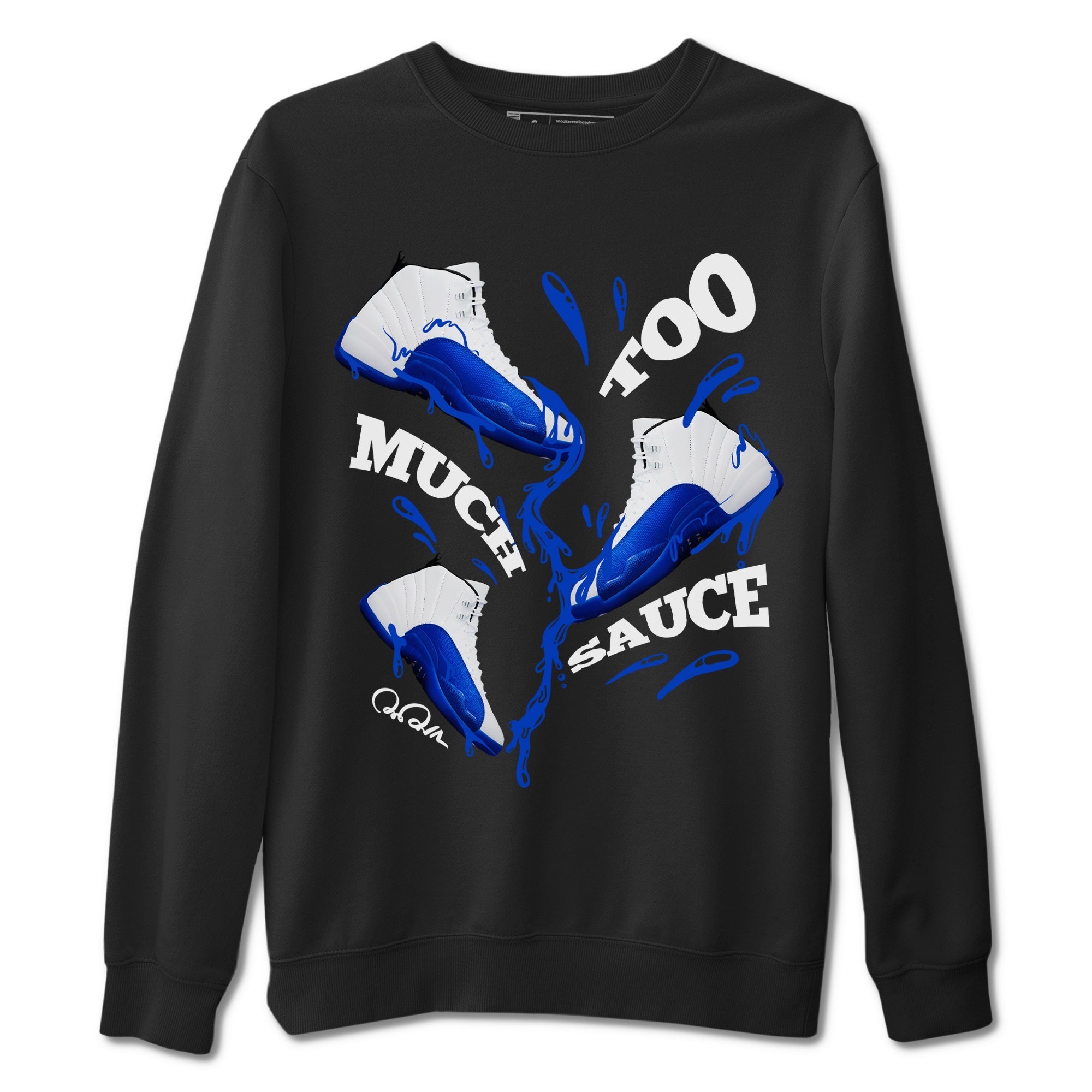 Too Much Sauce snkmatch Tees - Air Jordan 12 Blueberry