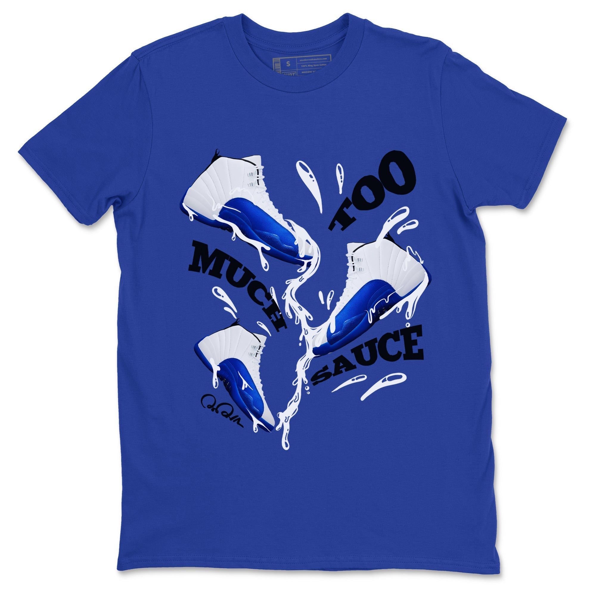 Too Much Sauce snkmatch Tees - Air Jordan 12 Blueberry