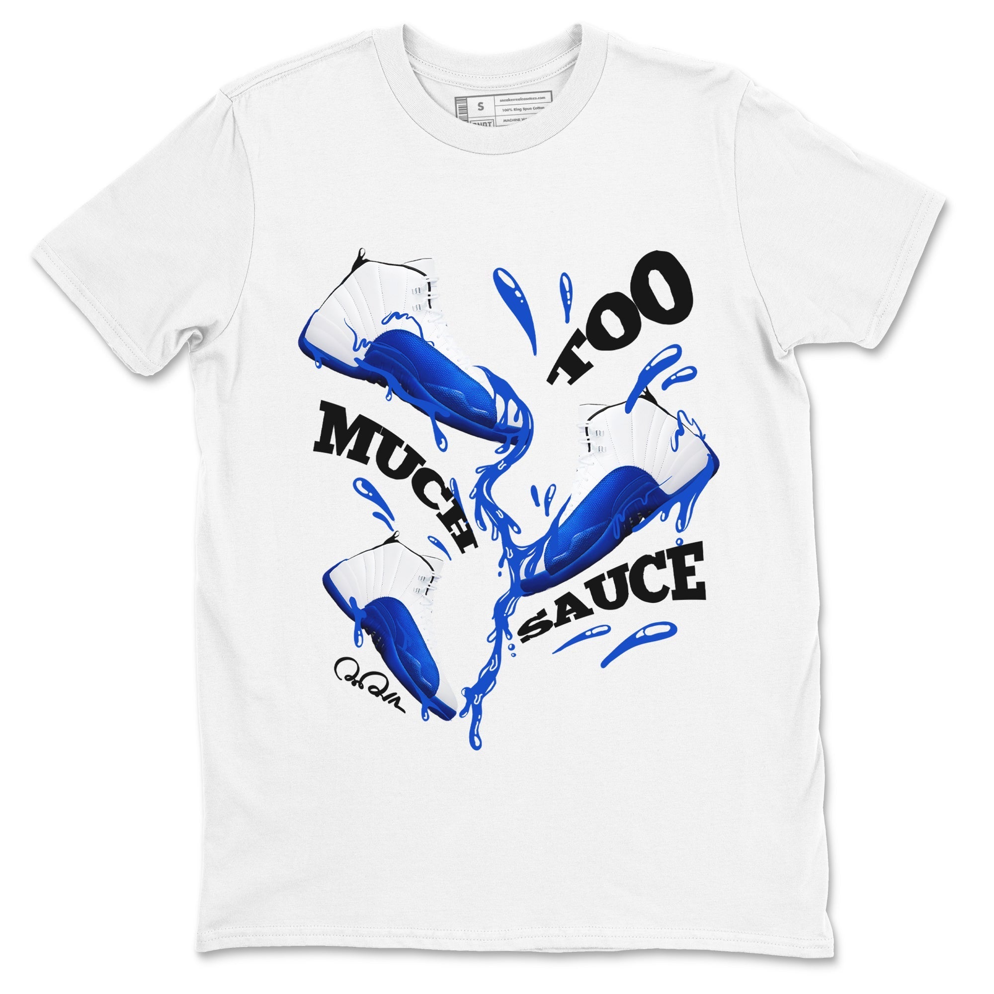 Too Much Sauce snkmatch Tees - Air Jordan 12 Blueberry