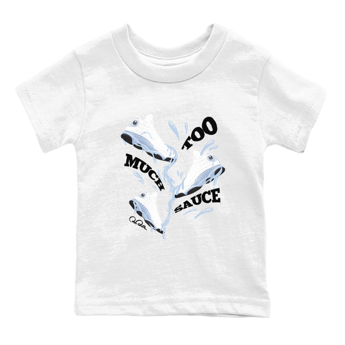 Too Much Sauce snkmatch Tees Kids - Air Jordan 13 Blue Grey