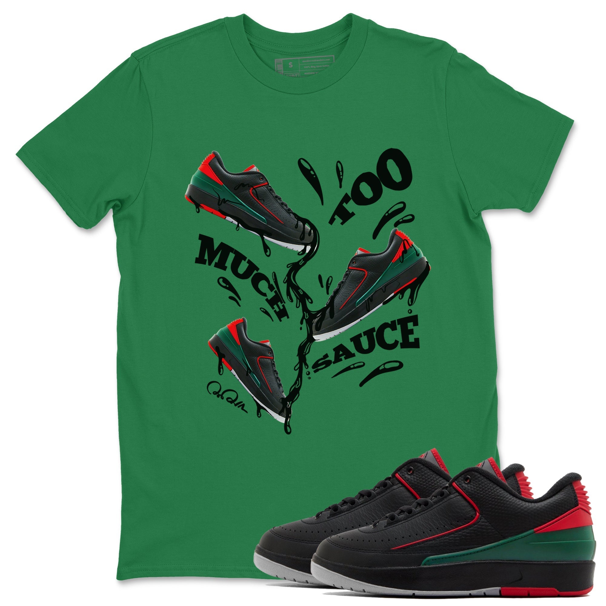 Too Much Sauce snkmatch Tee - Air Jordan 2 Christmas