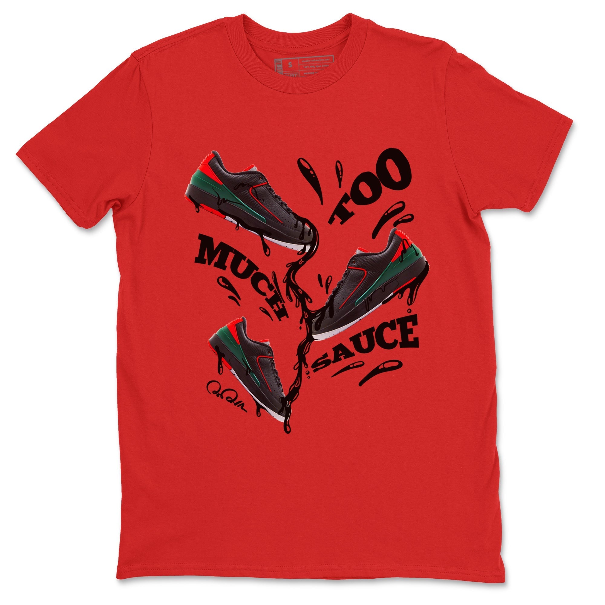 Too Much Sauce snkmatch Tee - Air Jordan 2 Christmas