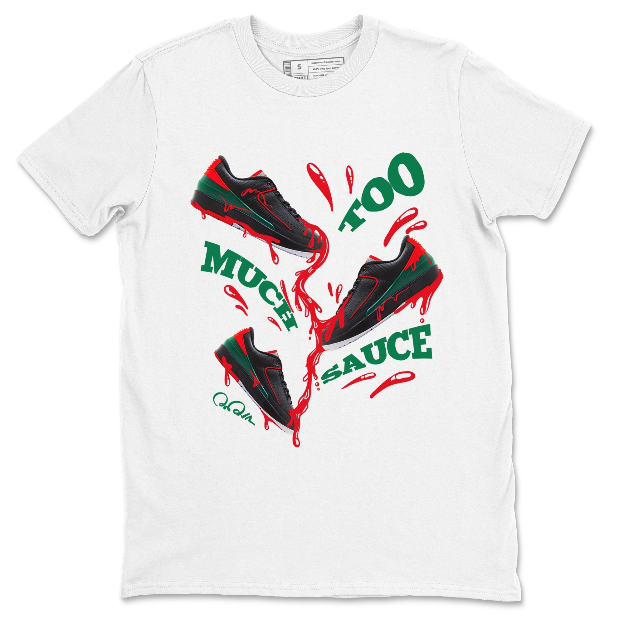 Too Much Sauce snkmatch Tee - Air Jordan 2 Christmas