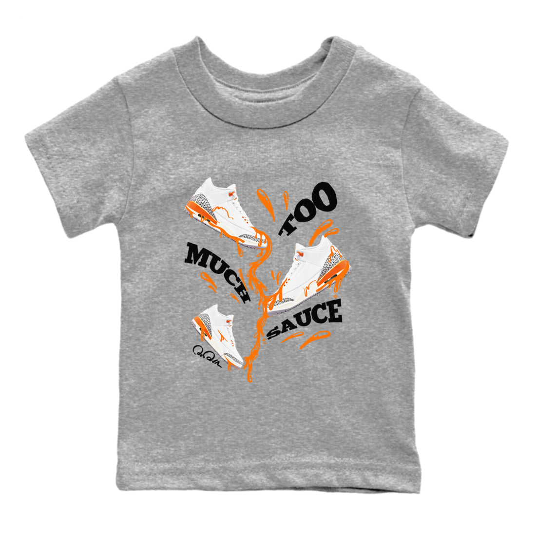 Too Much Sauce snkmatch Tees Kids - Air Jordan 3 Georgia Peach