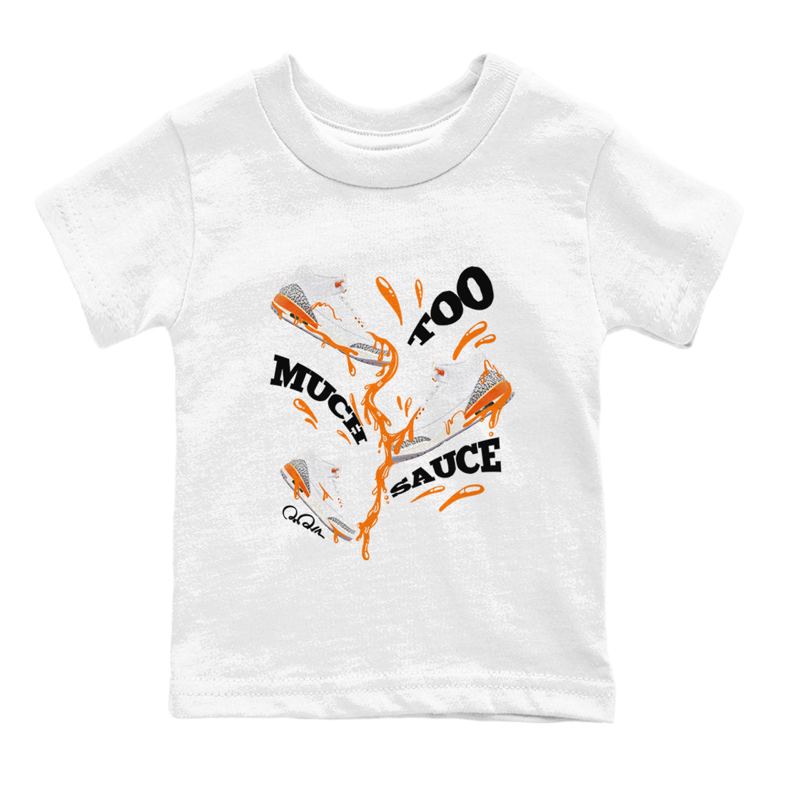 Too Much Sauce snkmatch Tees Kids - Air Jordan 3 Georgia Peach