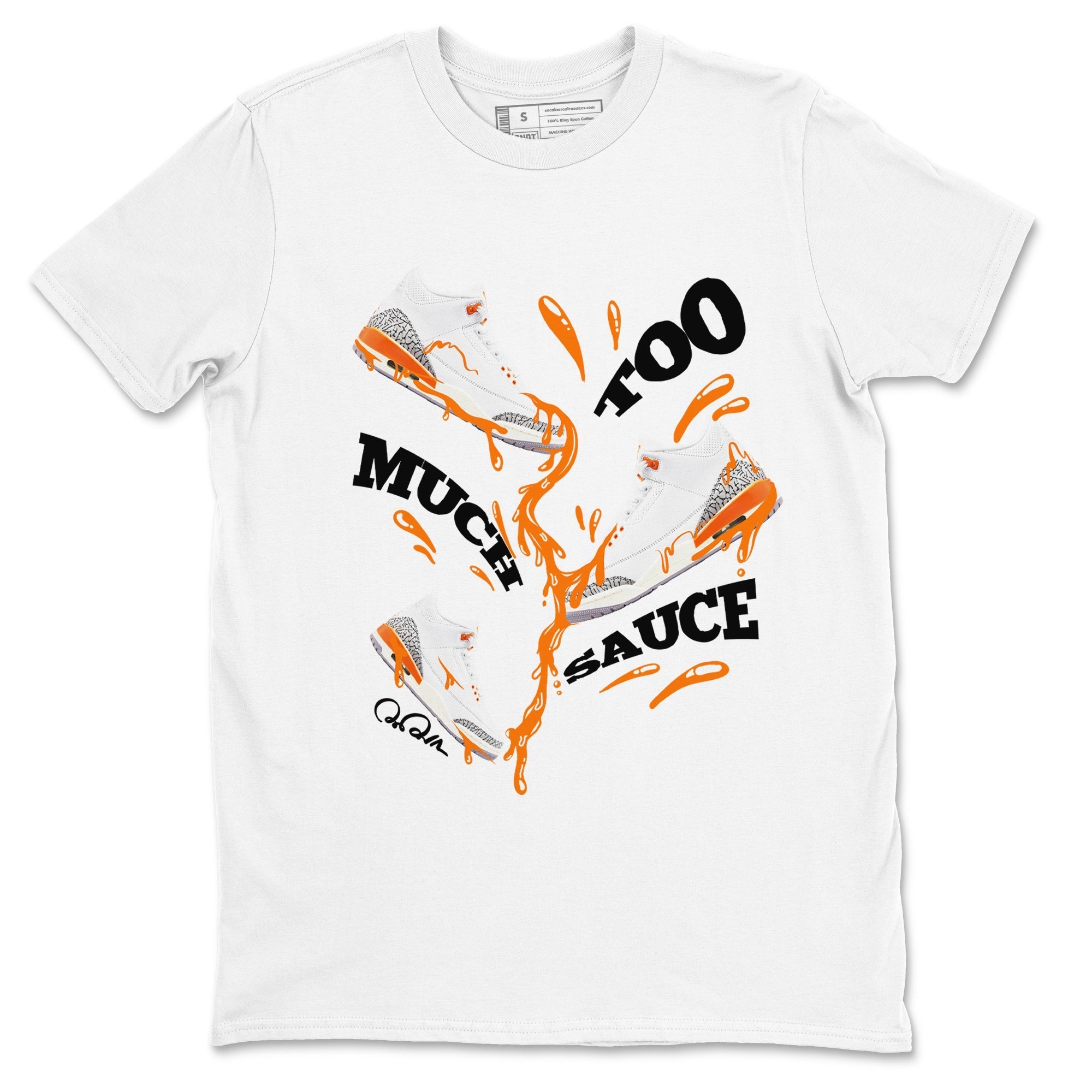 Too Much Sauce snkmatch Tees - Air Jordan 3 Georgia Peach