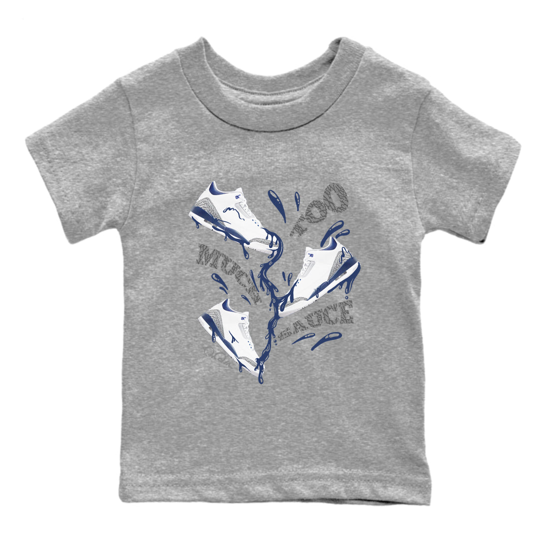 Too Much Sauce snkmatch Tees Kids - Air Jordan 3 Midnight Navy 2023