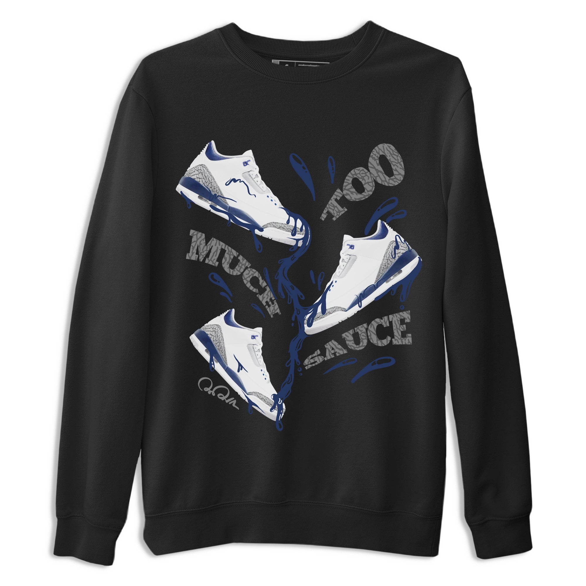 Too Much Sauce snkmatch Tees - Air Jordan 3 Midnight Navy 2023