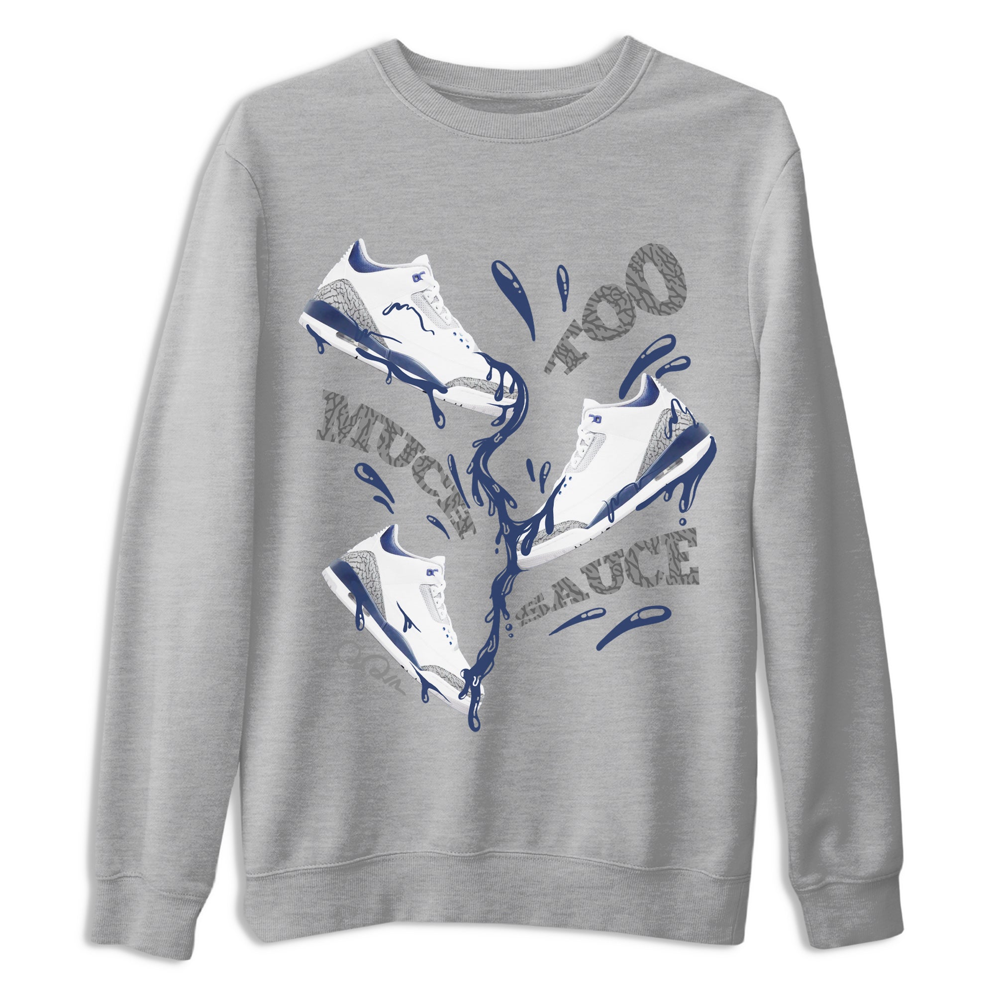 Too Much Sauce snkmatch Tees - Air Jordan 3 Midnight Navy 2023
