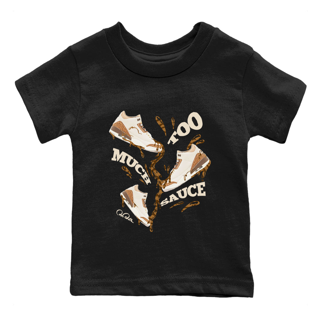 Too Much Sauce Kids Tops - Air Jordan 3 Palomino
