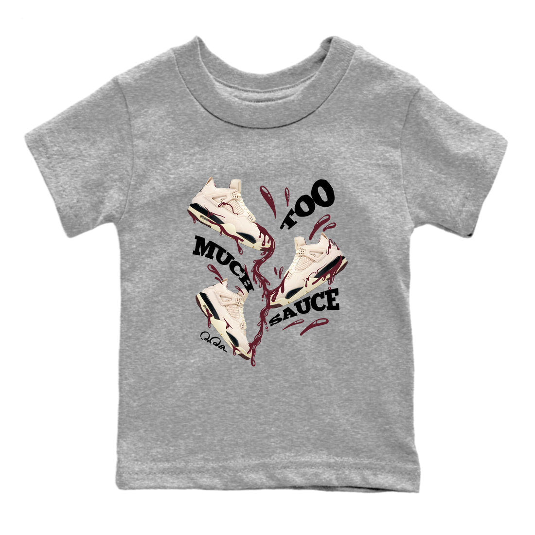 Too Much Sauce snkmatch Tees Kids - Air Jordan 4 A Ma Maniere x Fossil Stone