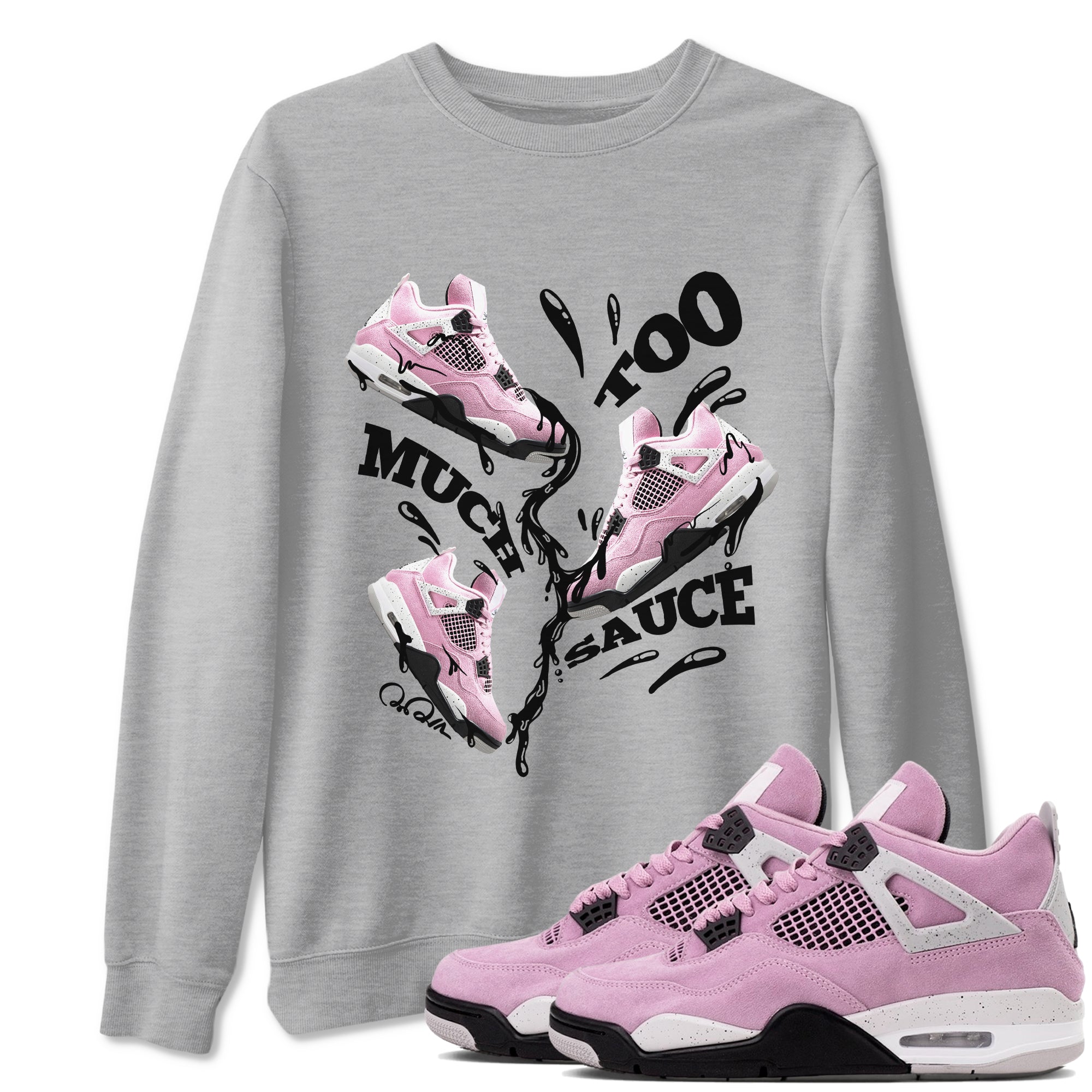 Too Much Sauce snkmatch Tees - Air Jordan 4 Orchid