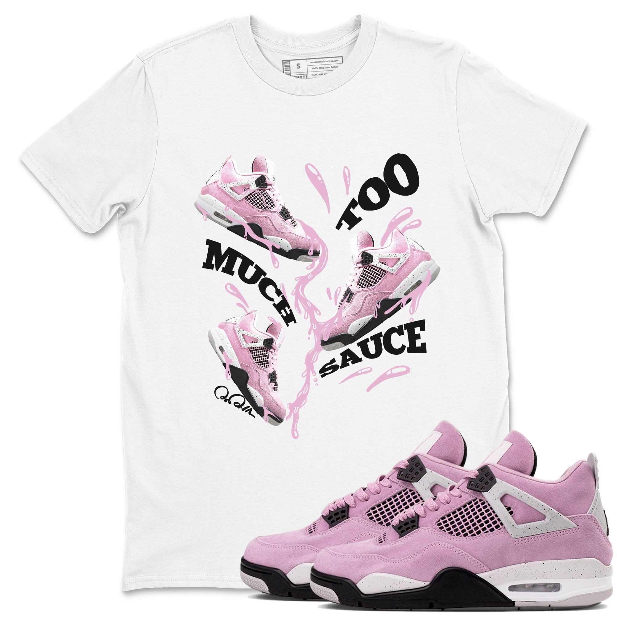 Too Much Sauce snkmatch Tees - Air Jordan 4 Orchid