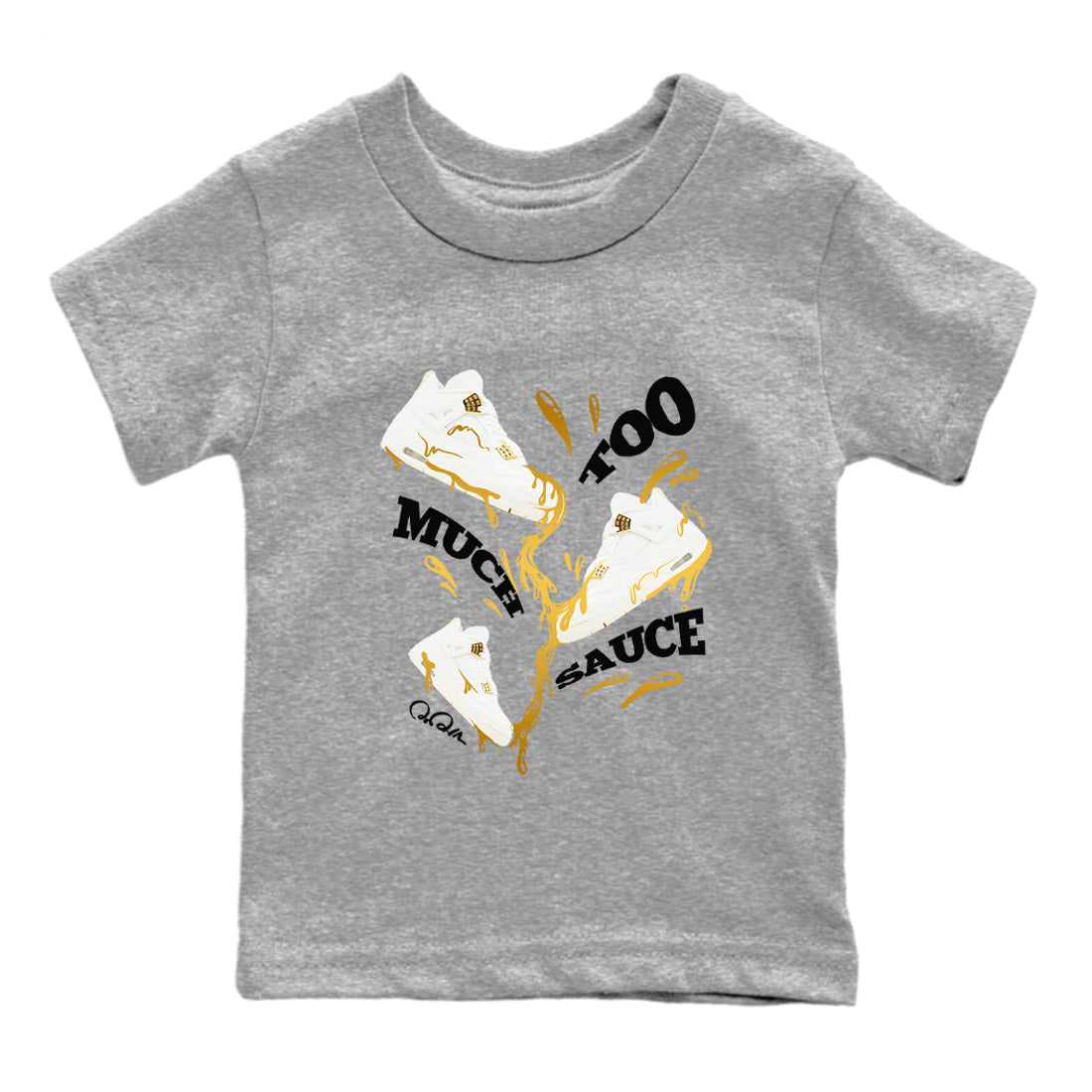 Too Much Sauce snkmatch Tees Kids - Air Jordan 4 Sail 2024