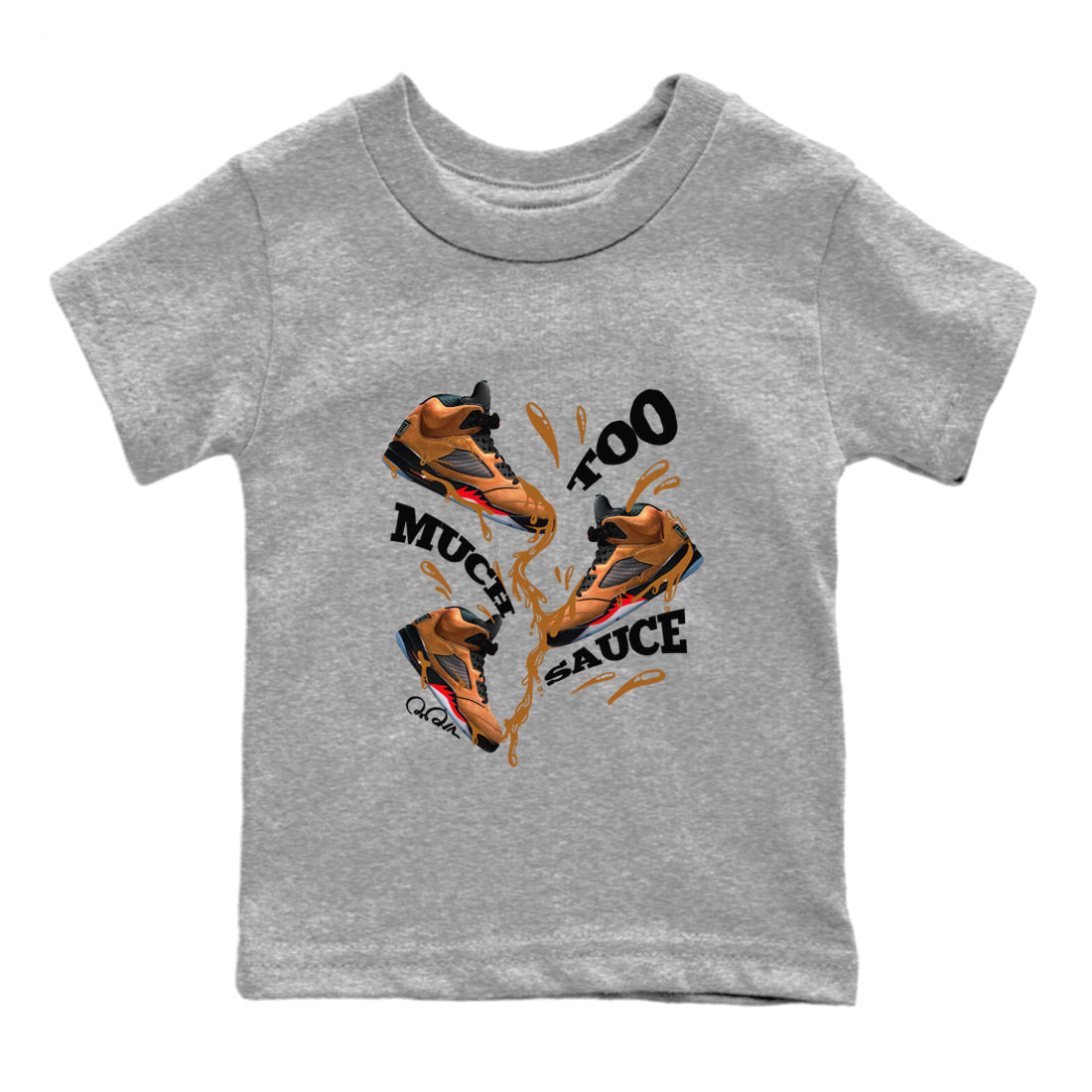 Too Much Sauce snkmatch Tees Kids - Air Jordan 5 Archaeo Brown