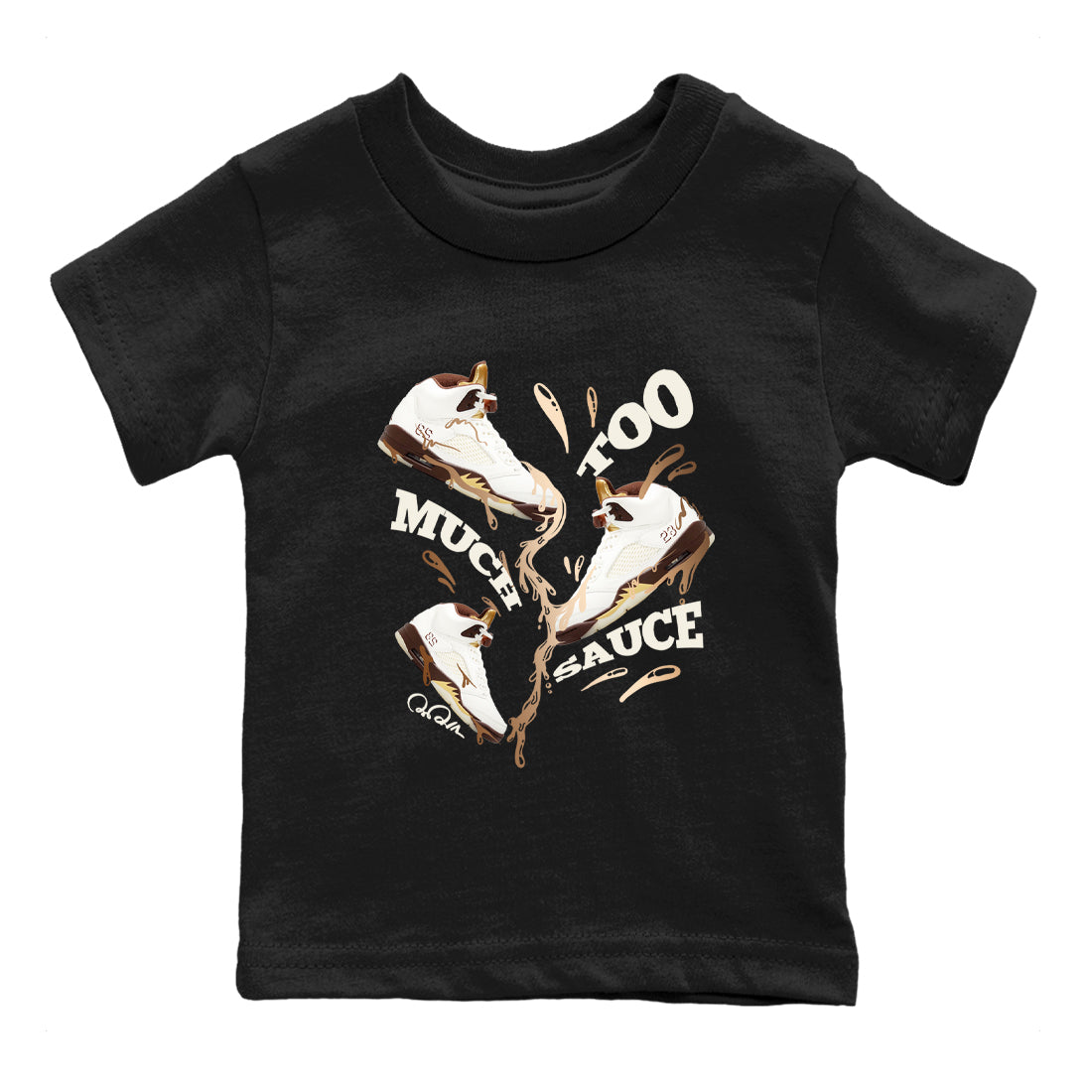 Too Much Sauce snkmatch Tees Kids - Air Jordan 5 Golden Ticket
