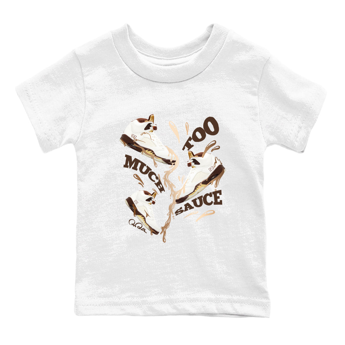 Too Much Sauce snkmatch Tees Kids - Air Jordan 5 Golden Ticket