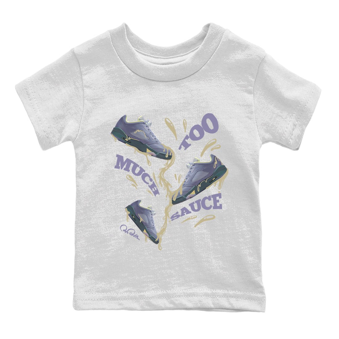 Too Much Sauce Kids Tops - Air Jordan 5 Indigo Haze