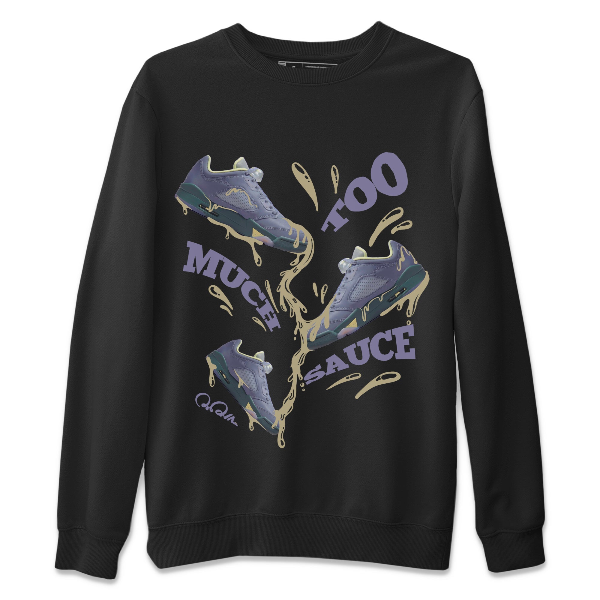 Too Much Sauce Unisex Tops - Air Jordan 5 Indigo Haze