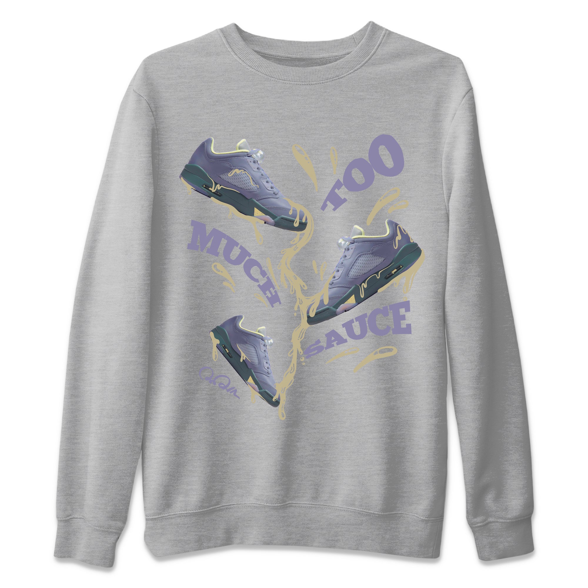Too Much Sauce Unisex Tops - Air Jordan 5 Indigo Haze