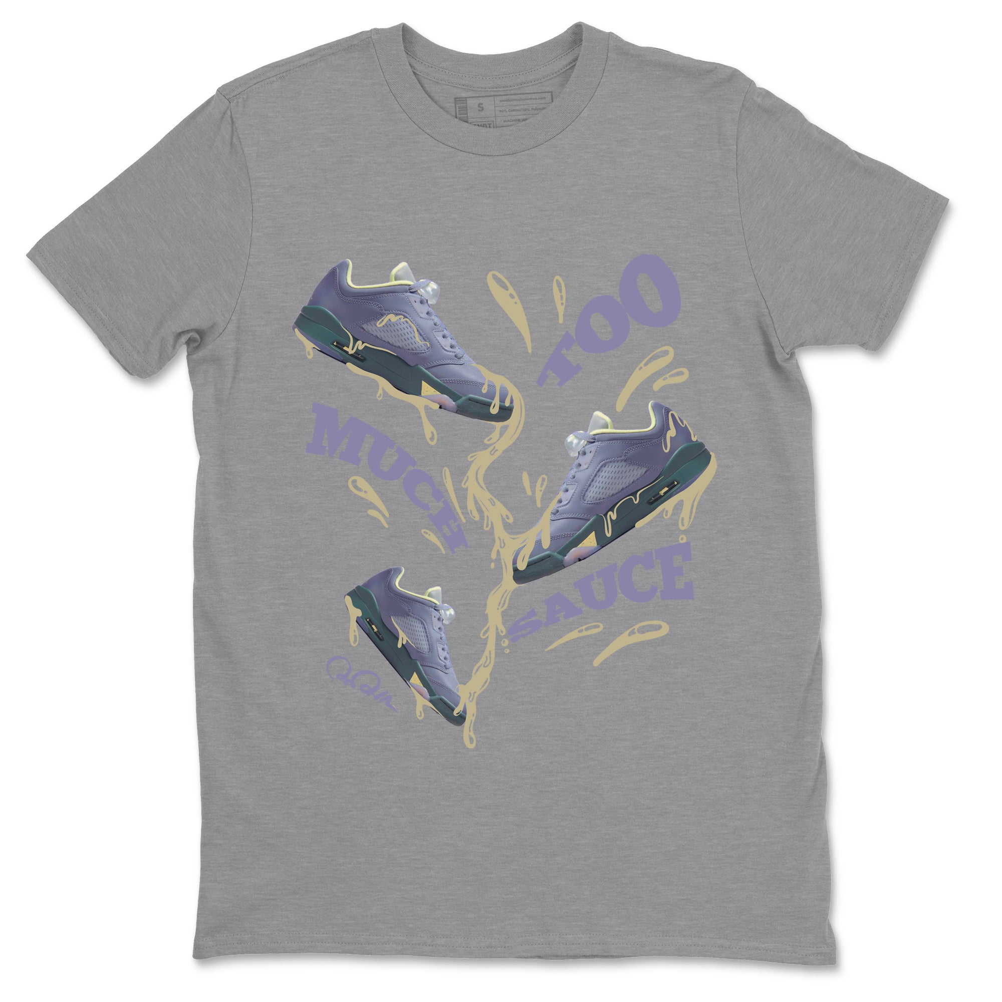 Too Much Sauce Unisex Tops - Air Jordan 5 Indigo Haze
