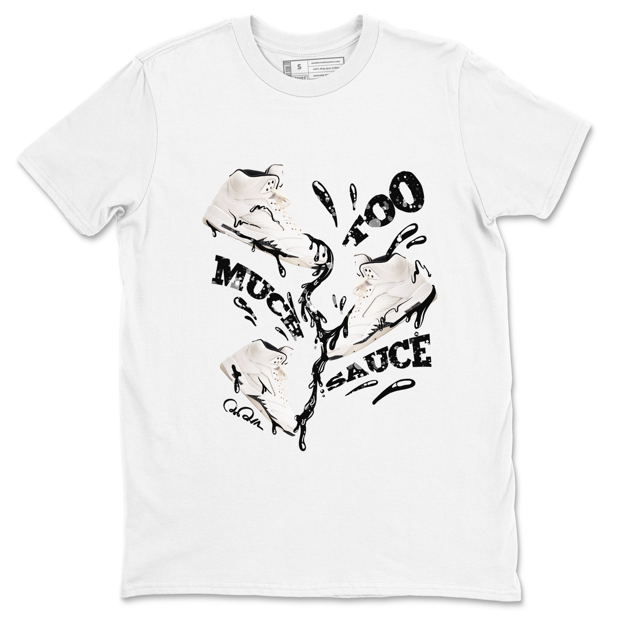 Too Much Sauce snkmatch Tees - Air Jordan 5 Sail