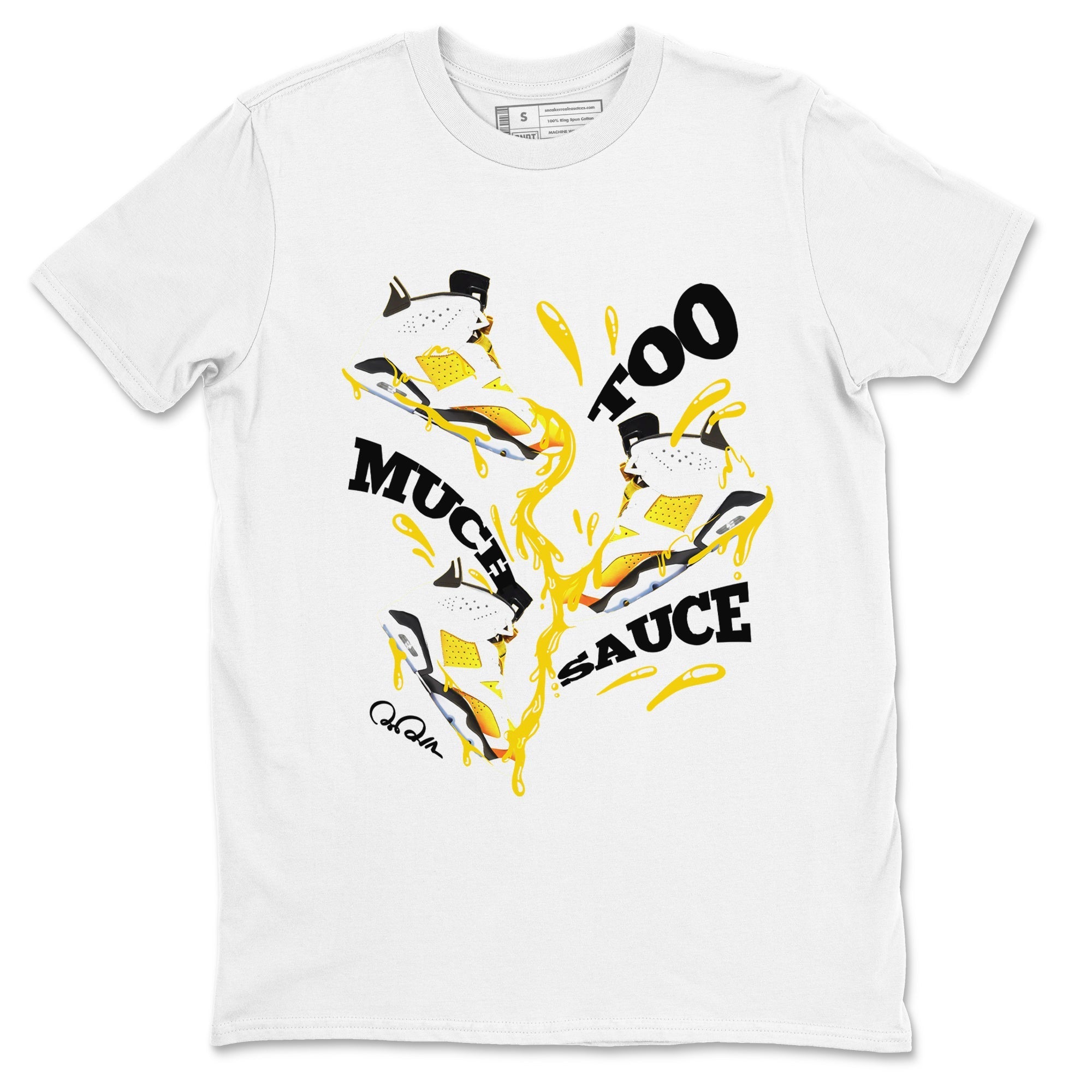 Too Much Sauce snkmatch Tee - Air Jordan 6 Yellow Ochre