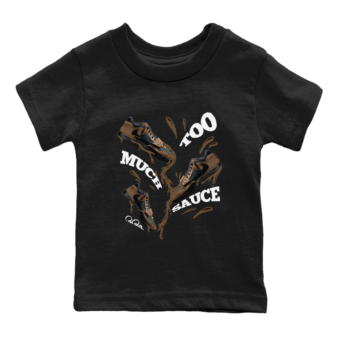 Too Much Sauce snkmatch Tees Kids - Jordan Jumpman Jack Travis Scott Dark Mocha