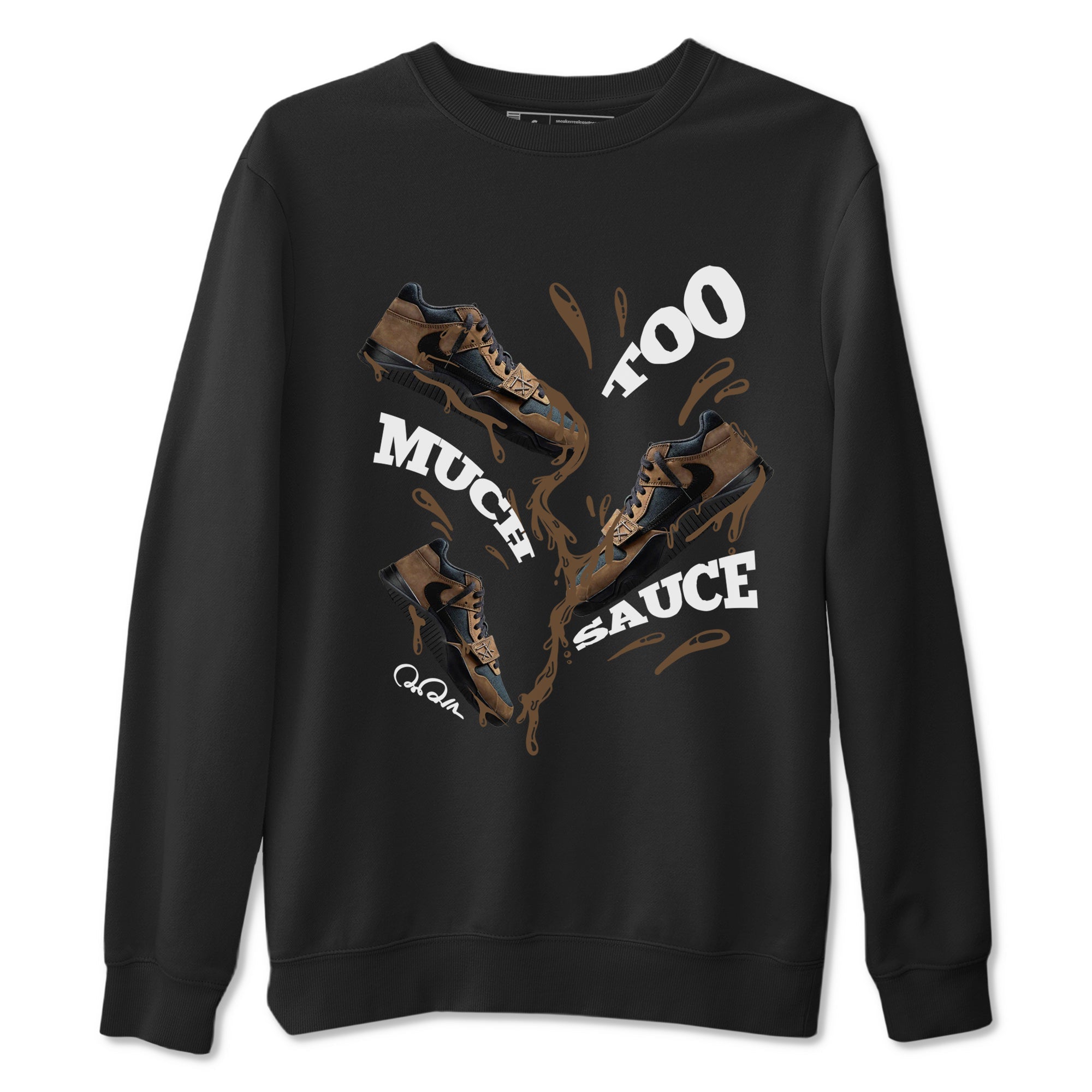 Too Much Sauce snkmatch Tees - Jordan Jumpman Jack Travis Scott Dark Mocha