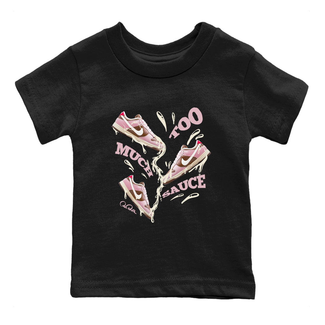 Too Much Sauce snkmatch Tees Kids - Dunk Cacao Wow And Pink Foam