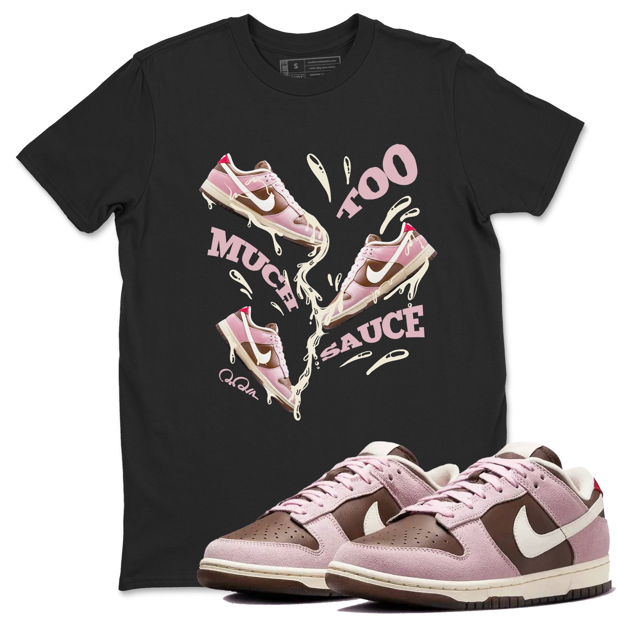 Too Much Sauce snkmatch Tees - Dunk Cacao Wow And Pink Foam