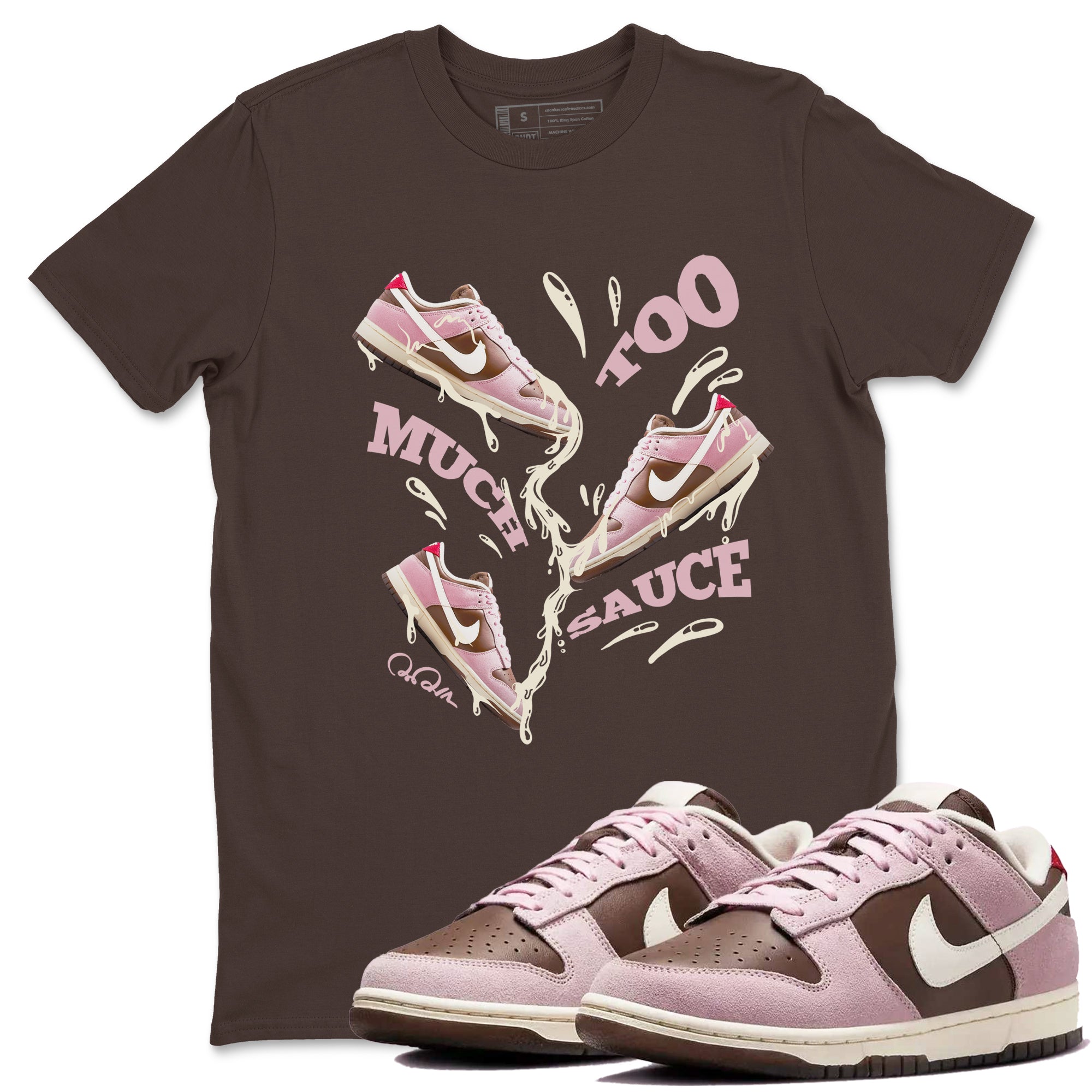 Too Much Sauce snkmatch Tees - Dunk Cacao Wow And Pink Foam
