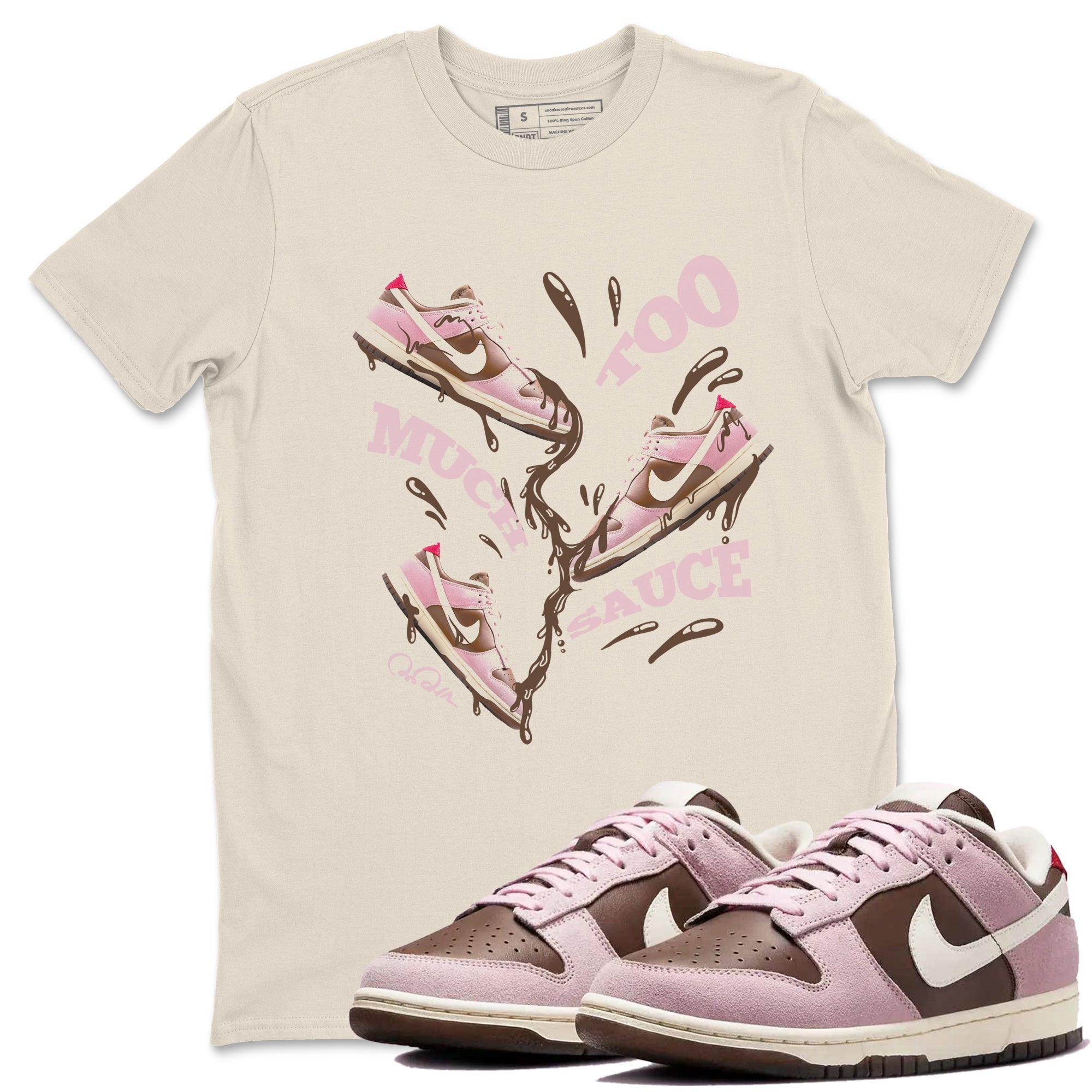 Too Much Sauce snkmatch Tees - Dunk Cacao Wow And Pink Foam