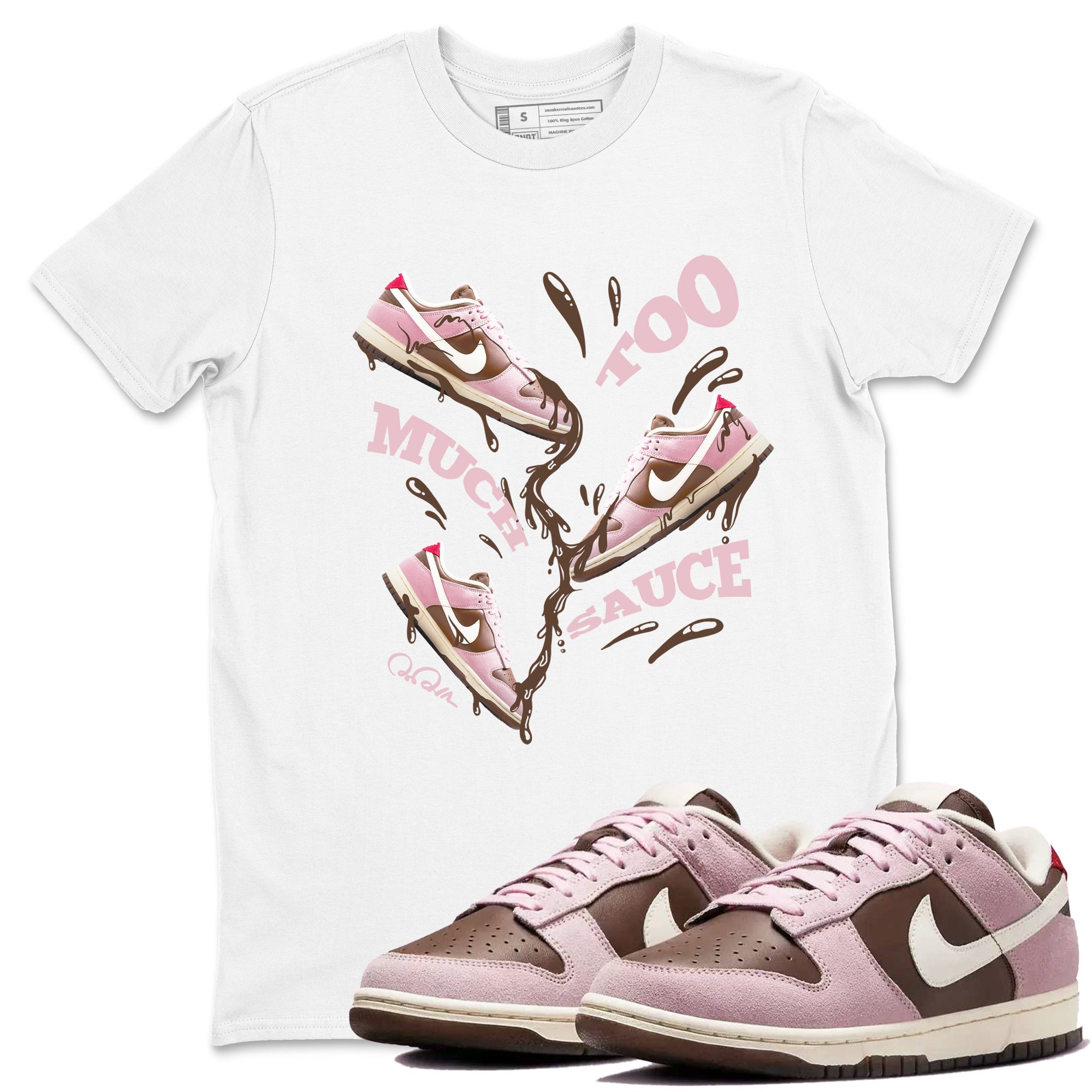 Too Much Sauce snkmatch Tees - Dunk Cacao Wow And Pink Foam