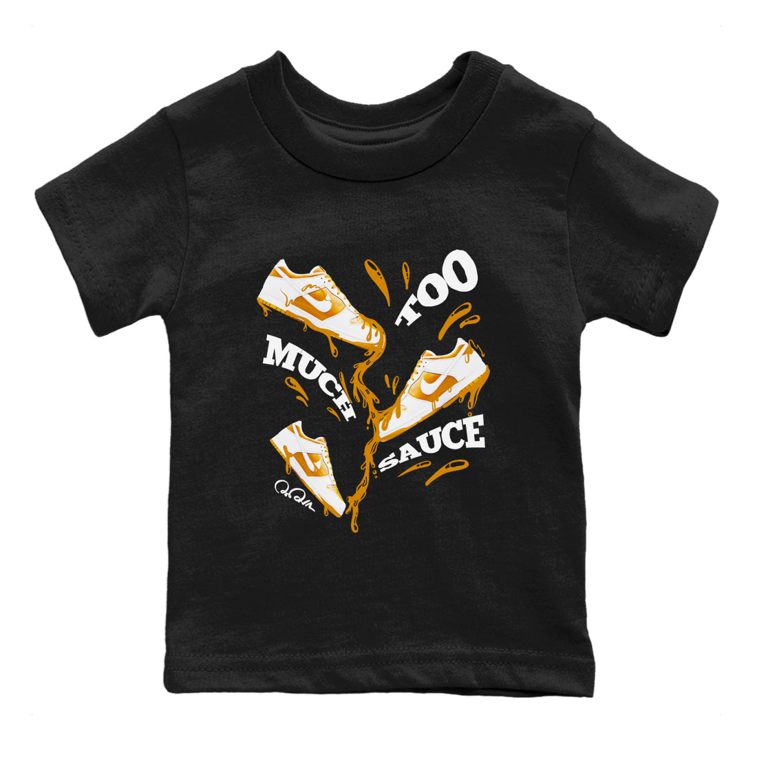 Too Much Sauce snkmatch Tees Kids - Dunk Dark Curry