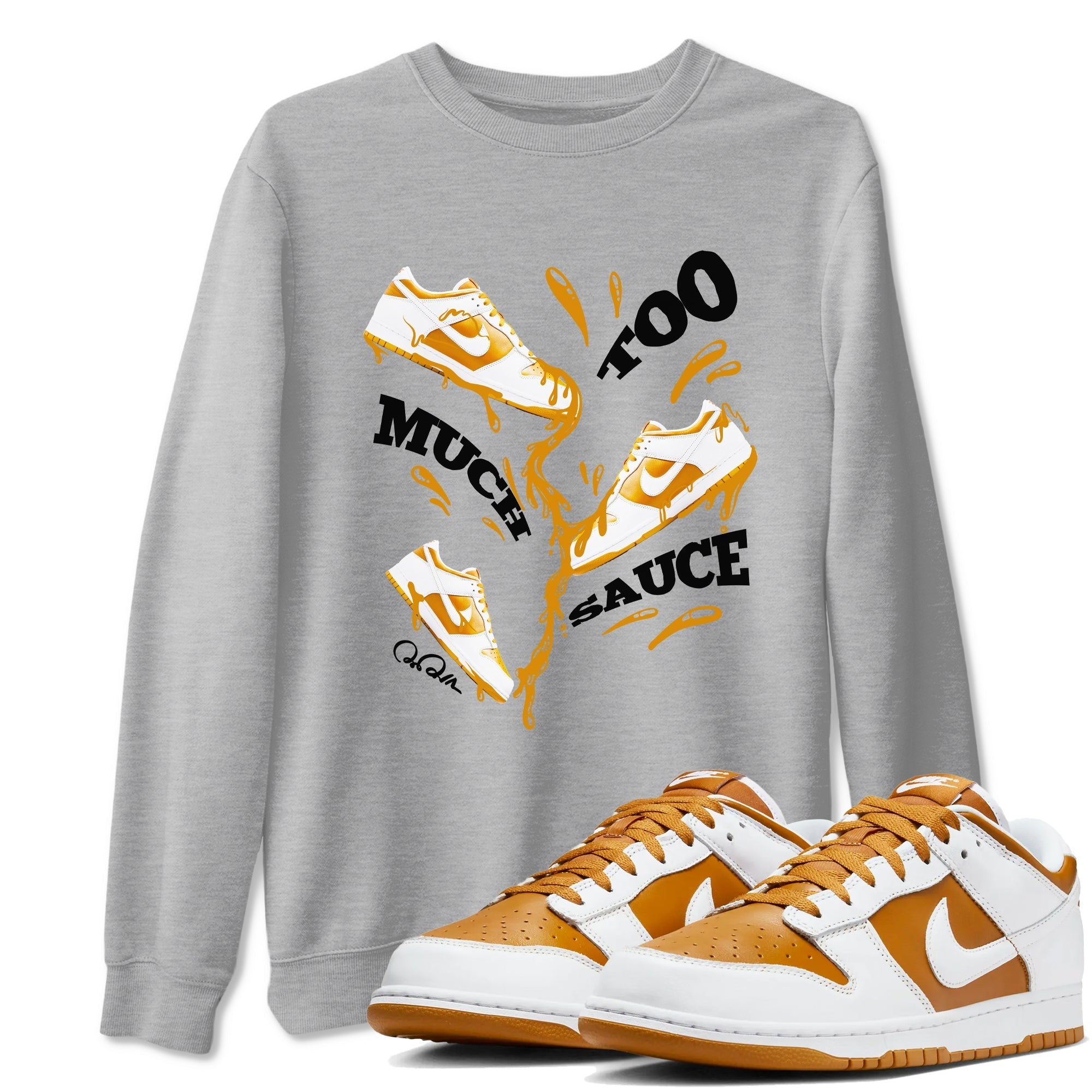 Too Much Sauce snkmatch Tees - Dunk Dark Curry