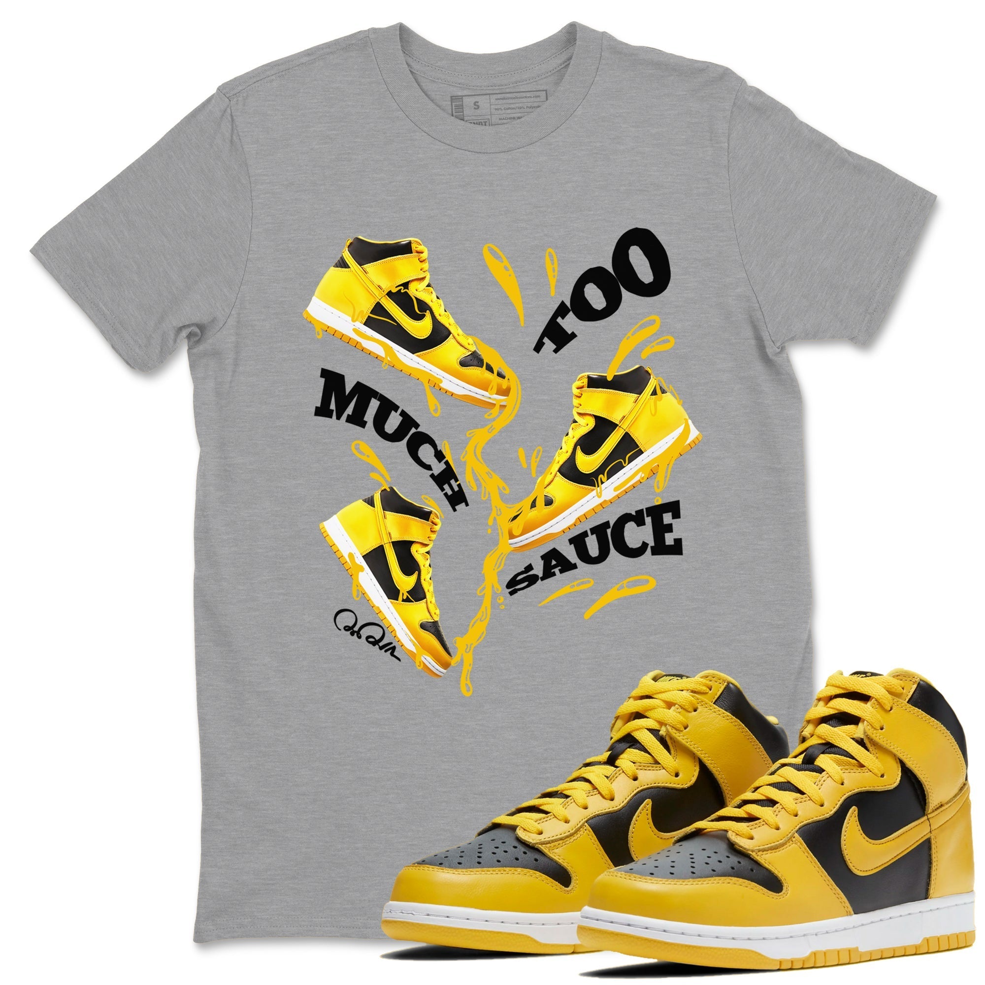 Too Much Sauce snkmatch Tees - Dunk High Pollen