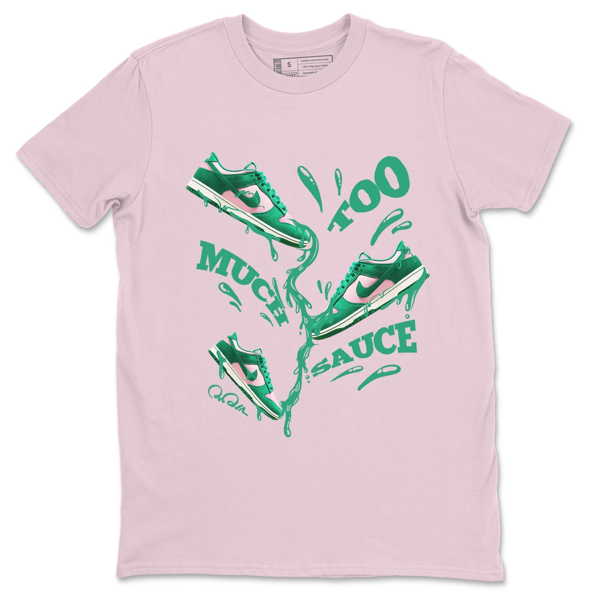 Too Much Sauce snkmatch Tees - Dunk Medium Soft Pink Malachite